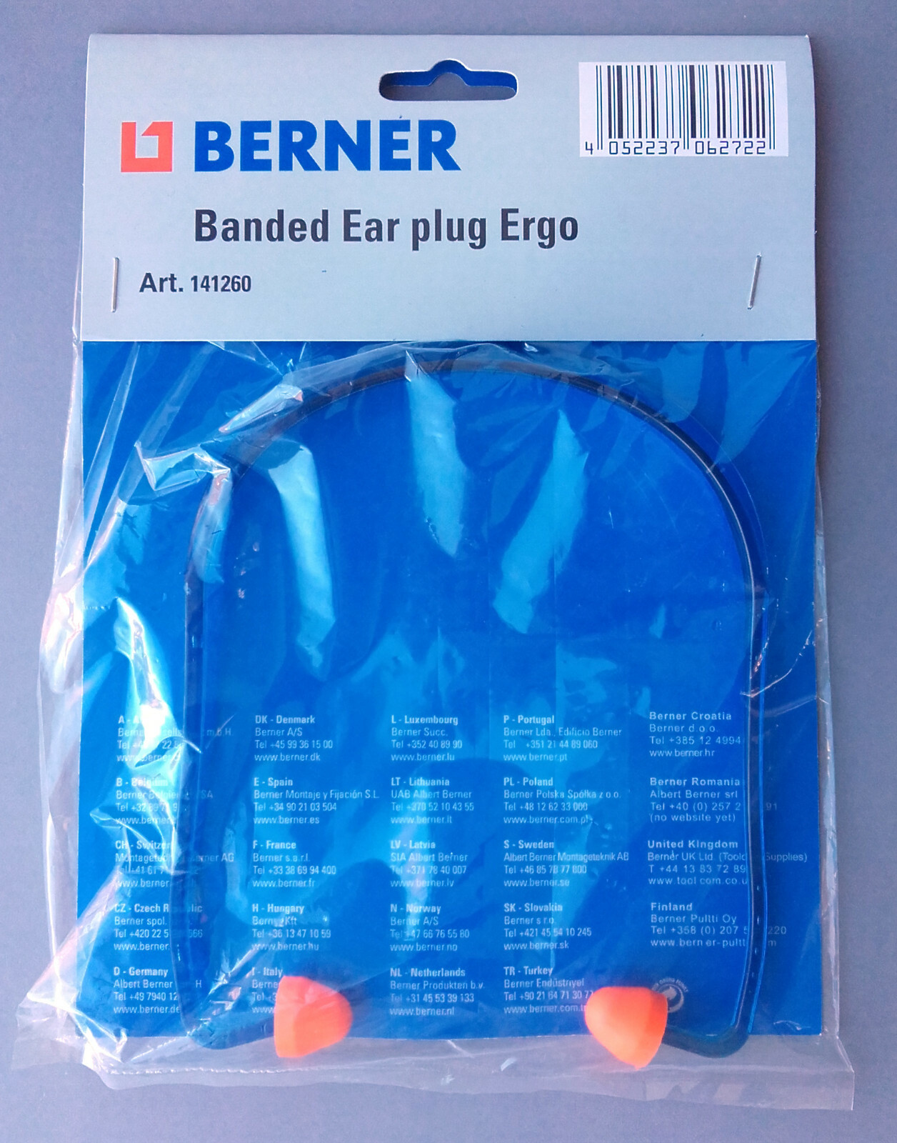 Berner 141260 Fasciato Orecchio di Protezione Morsetto Rumore Riduzione Spine