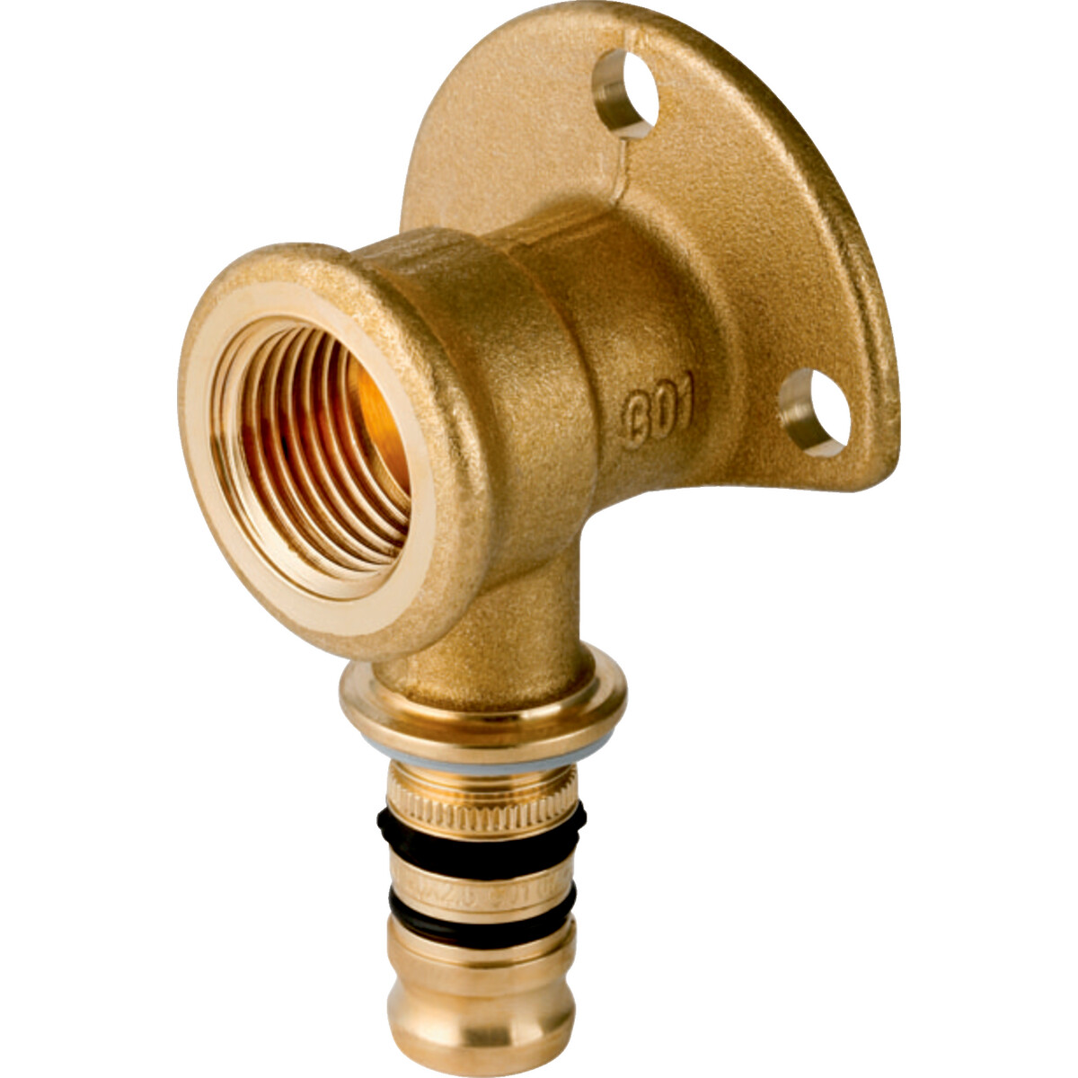 Geberit Mepla Gomito Flangiato Corto 16 x 1/2 pollice | 611.289.00.5