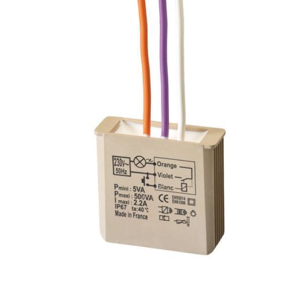 Modulo rele elettronico passo-passo temporizzabile, 500W, sistema filare ad inca