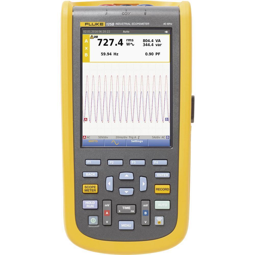 Fluke 124B/EU Oscilloscopio portatile 40 MHz 2 canali 4 Gsa/s Funzioni