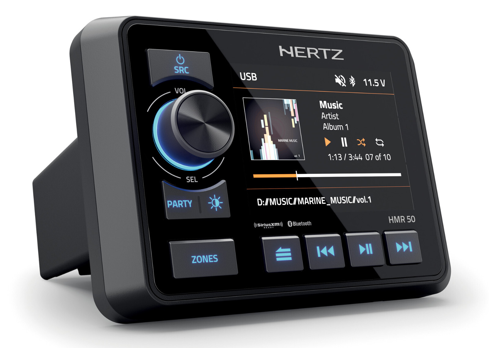 Hertz Hmr 50 Radio Stereo Marino Nautico Top Gamma Bluetooth USB 4x50W IP66