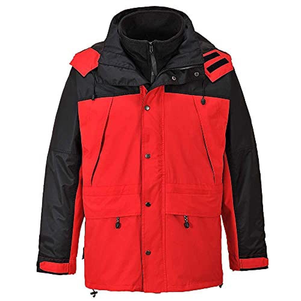 (TG. L) Orkney 3in1 Jacket, colorRed talla Large - NUOVO