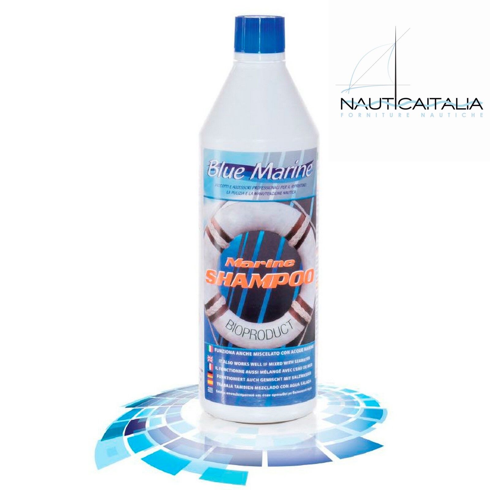 MARINE SHAMPOO BLUE MARINE LT.1  -  SHAMPOO LAVAGGIO BARCHE - NAUTICA