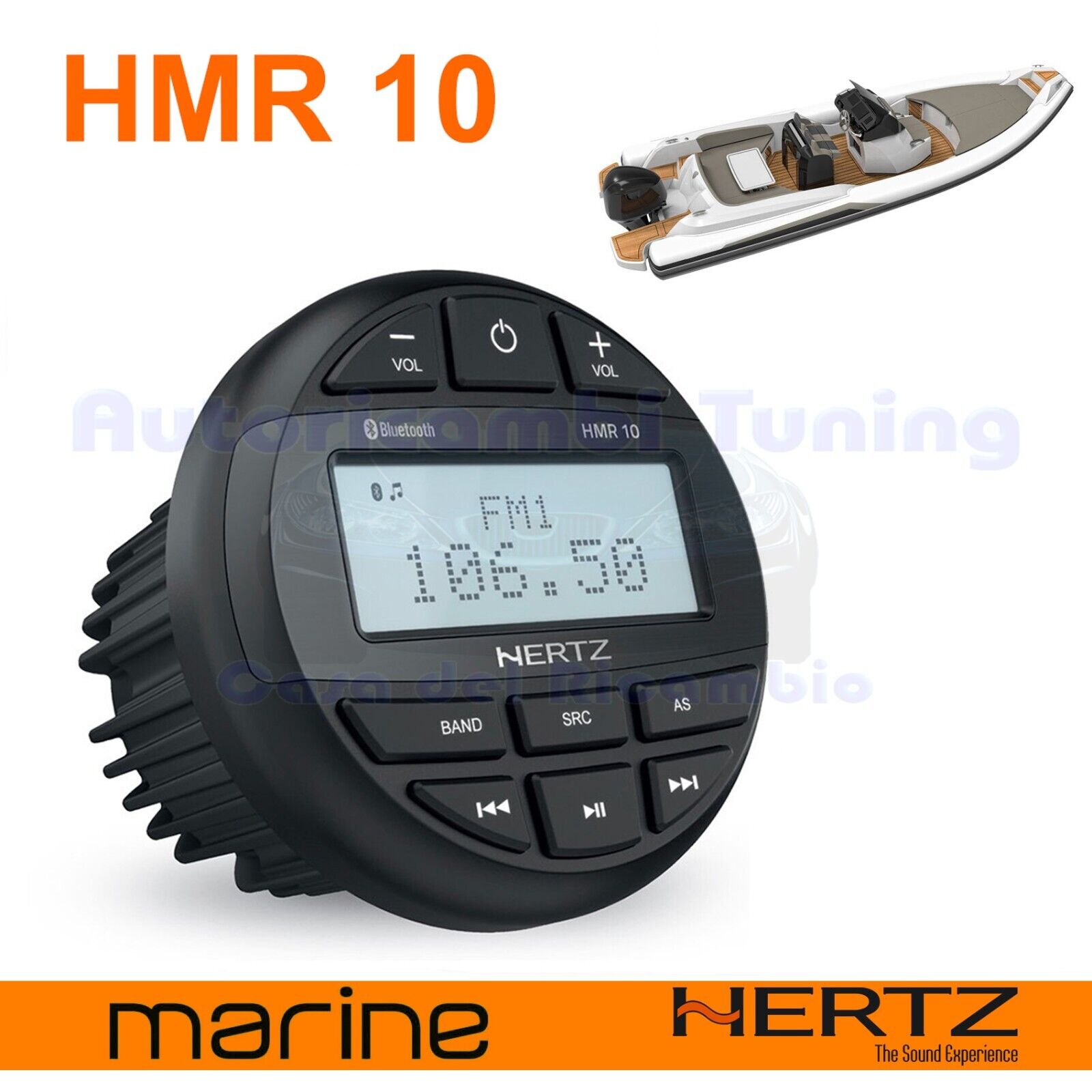 HERTZ HMR 10 radio nautica Media Receiver con USB e Bluetooth AUX