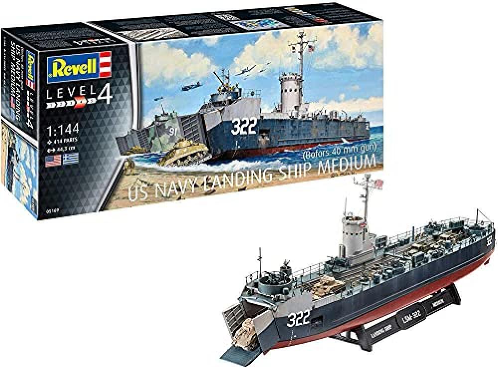 Revell- US Navy Landing Ship Medium (Bof Accessori, Colore Non Laccato, RV05169
