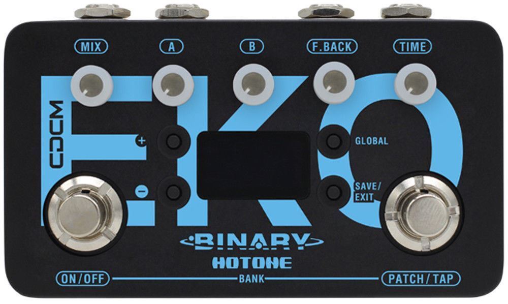 Hotone Binary Eko Pedale Delay W/Coperchio Tempo