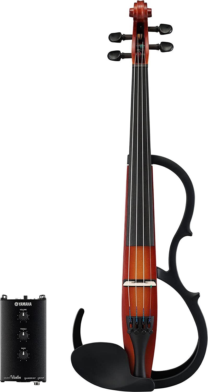 Yamaha Silenzioso Elettrico Violino SV250 4 Corda Strumento Musicale Acero Brown