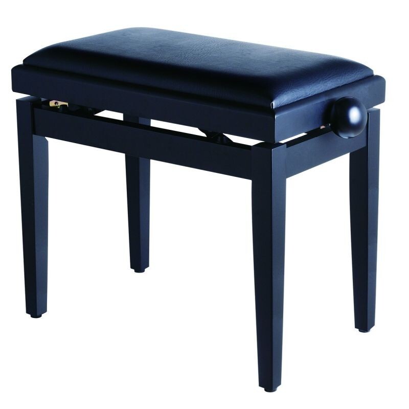 Soundsation SBH-100P-SBK Panchetta Sgabello per Pianoforte Nero Satinato