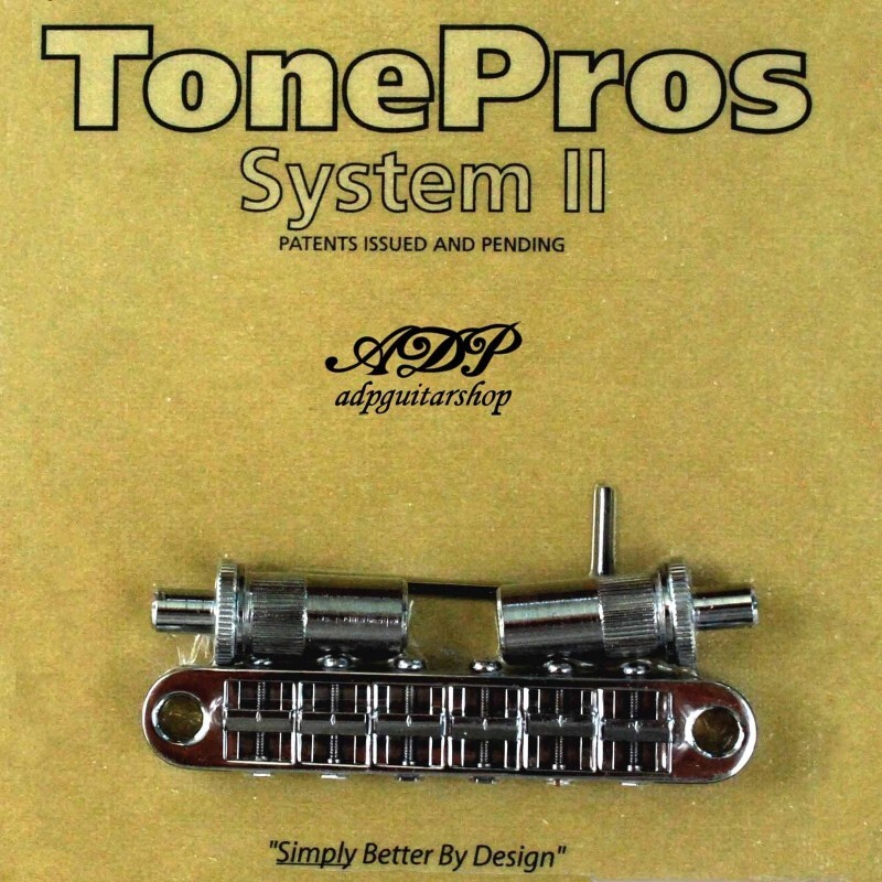 TonePros T3BT-C Ponticello Standard Les Bridge Large Visiera Metrico Cromate