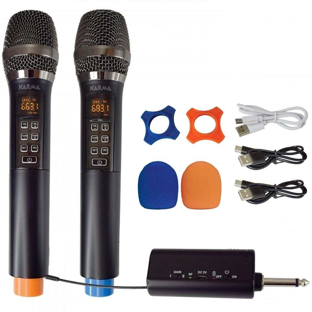 Microfoni Karma® Voice 2M, doppio radiomicrofono dual wireless ricaricabile
