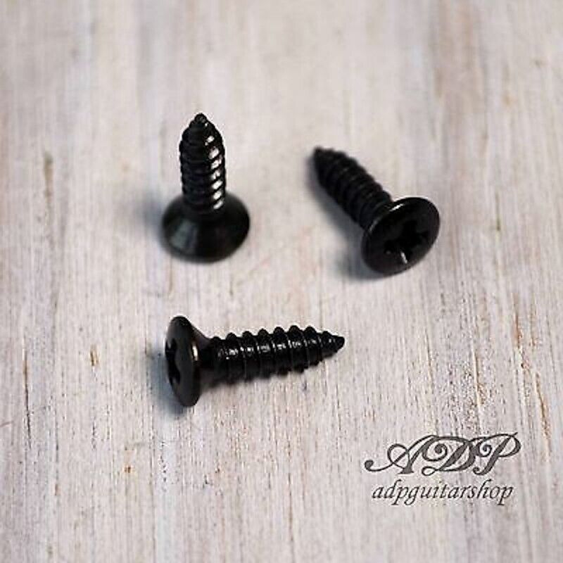 12 Viti Pickguard Formato Gibson 2,5 X 10 MM Sg Screws Black