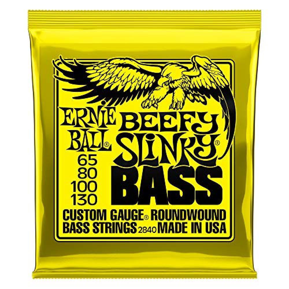 (TG. Beefy) Beefy Slinky Nickel Wound Electric Bass Guitar Strings - 65-130 Gaug