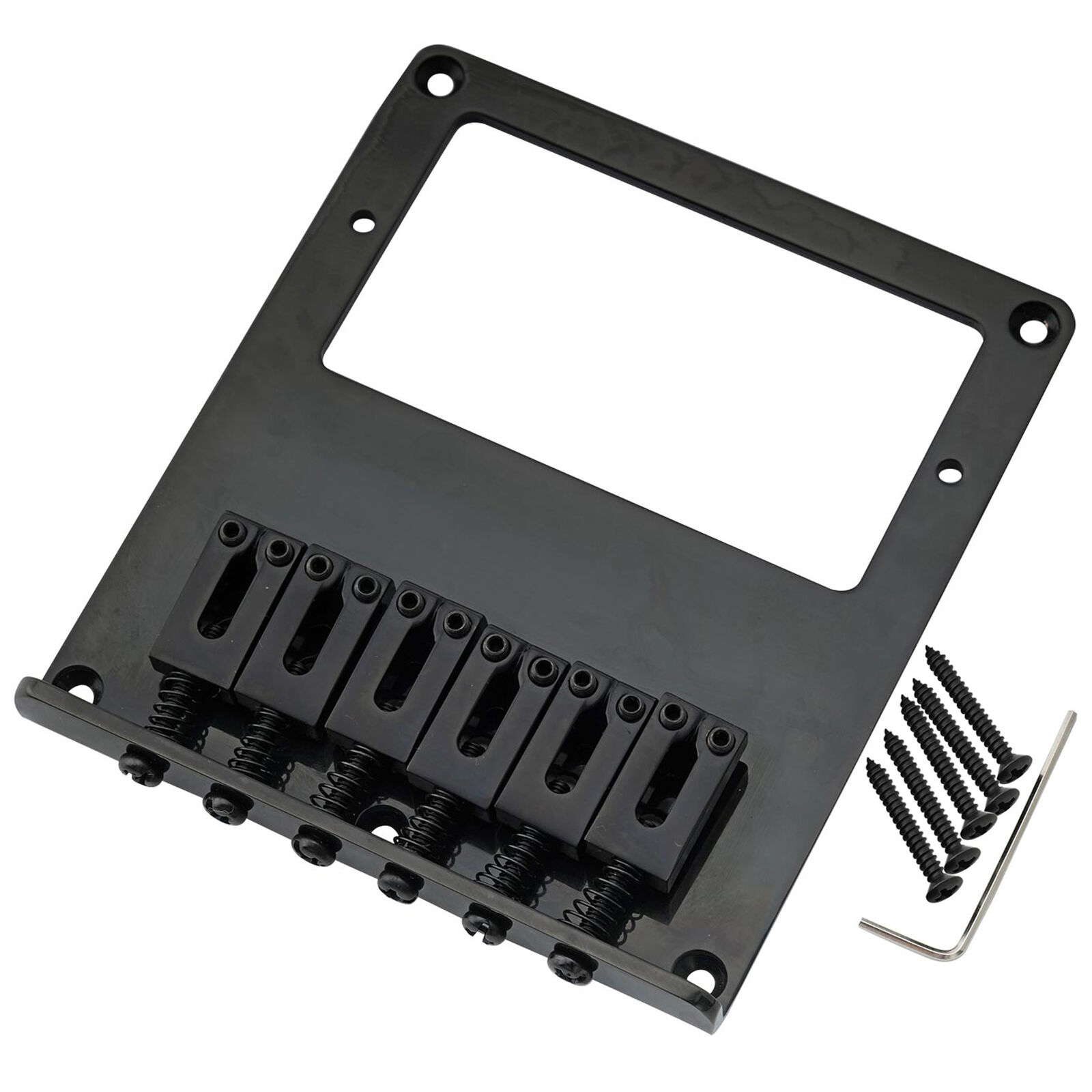 Musiclily Pro Black 54mm Modern Humbucker Bridge 6 Saddles For Tele TL Guitar