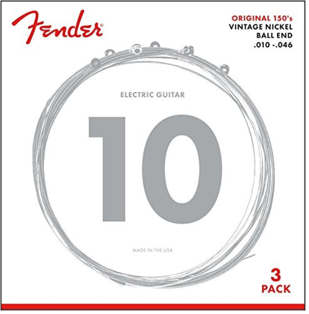 Fender 073-0150-310 Corde per Chitarra Originali 150, Nichelato Puro, Estremit