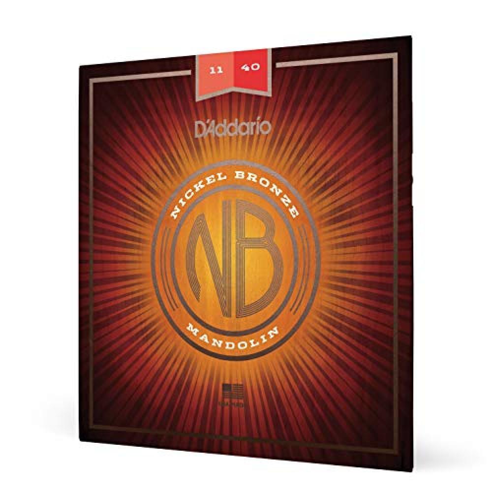 (TG. 11-40) d' Addario NBM1140 11 - 40 Medium nickel Bronze Mandolin Strings - N