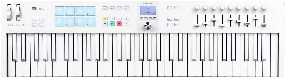 ARTURIA KeyLab Essential 61 MK3 Alpin White Tastiera midi/usb 61 tasti