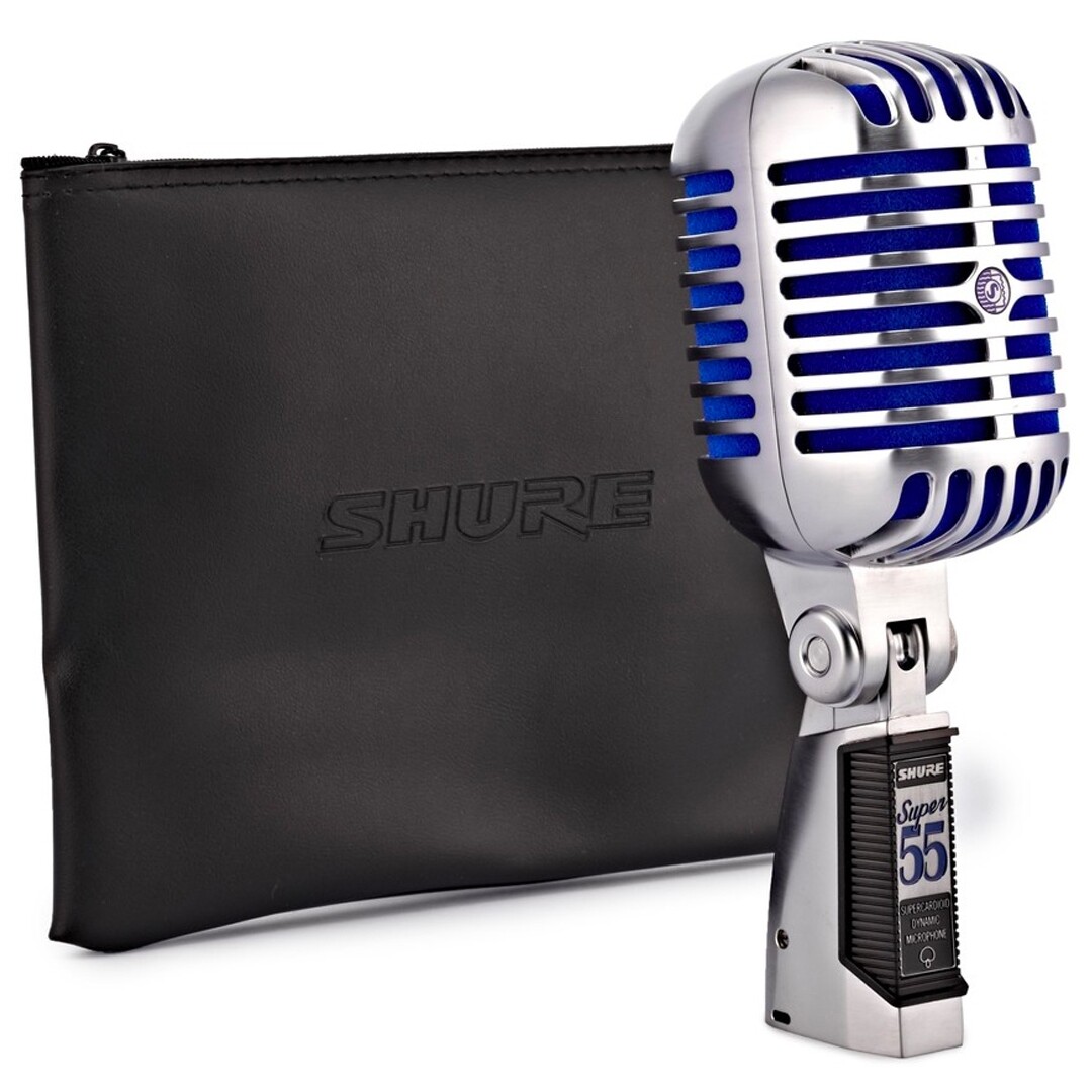 SHURE Super 55 Deluxe Microfono Classico Vintage per Canto Anni '50 Super 55 Del