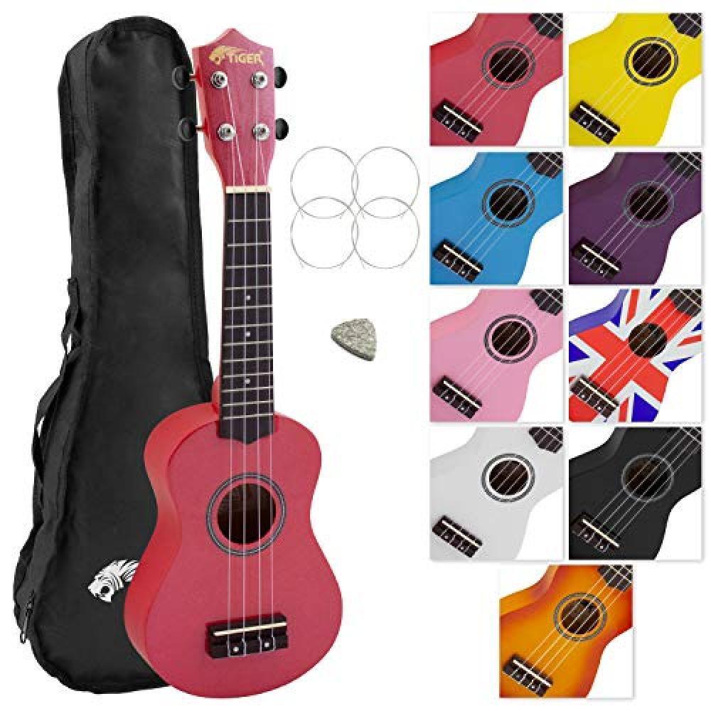 Tiger principianti e ukulele soprano, Red - NUOVO