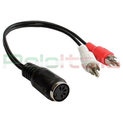 Cavo audio MIDI attacco DIN 5 pin a RCA adattatore giradischi hifi amplificatore