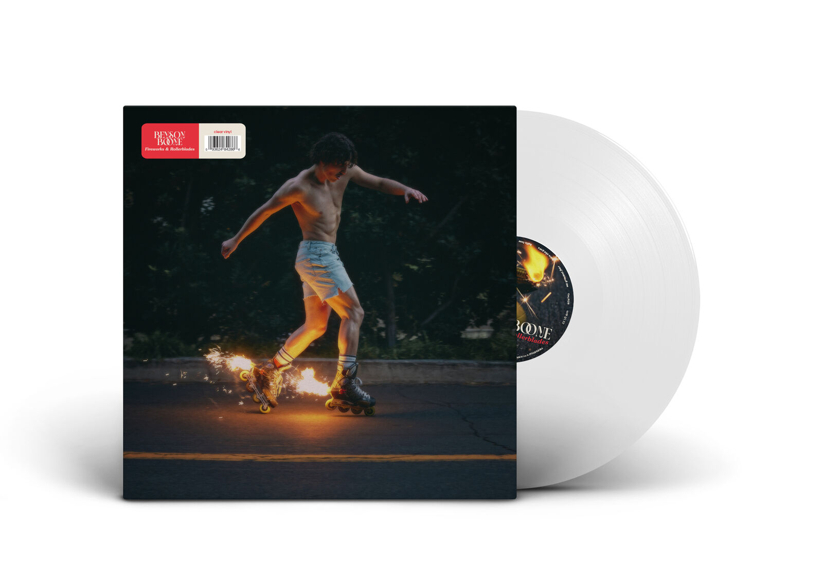 Benson Boone Fireworks & Rollerblades (Vinyl LP) 12" Album (Clear vinyl)