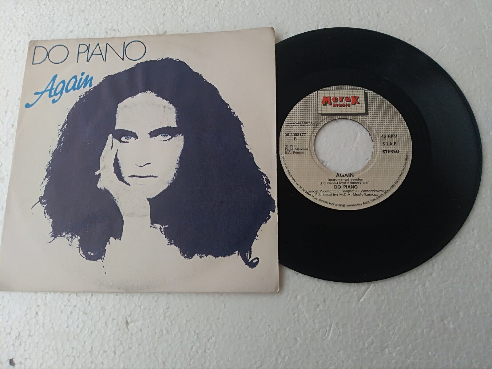 DO PIANO " AGAIN " 45 RPM 1985 MERAK MUSIC ITALIA NUOVO