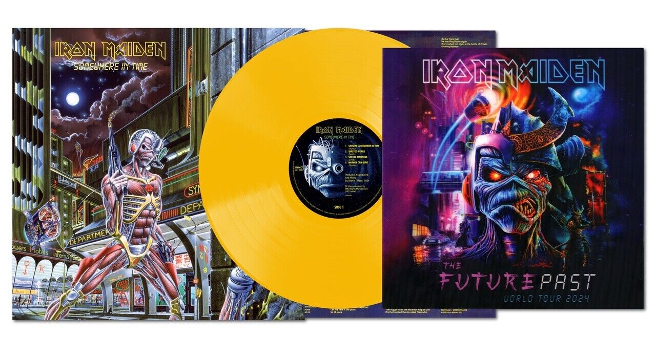IRON MAIDEN - Somewhere In Time (2024) LP yellow Vinyl LENTICULAR TOUR pre order