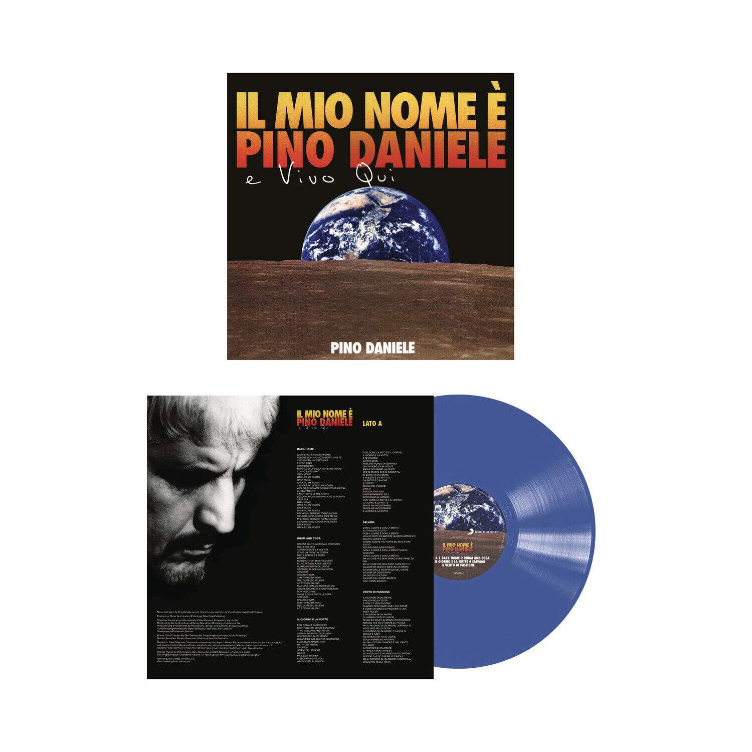 Daniele Pino Il Mio Nome E' Pino Daniele E Vivo Qui Vinile Lp Colorato (Blu)