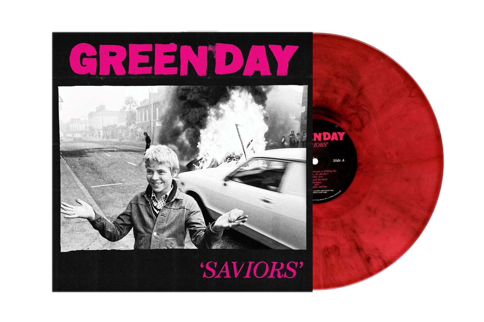 Green Day Saviors Vinile Lp Colorato Rosa e Nero Marble Nuovo e Sigillato