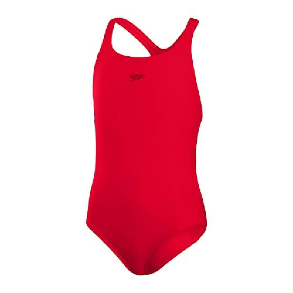 (TG. 4-5 anni) Speedo Eco Endurance+ Medalist Costume intero Bambina, Fed Rosso,