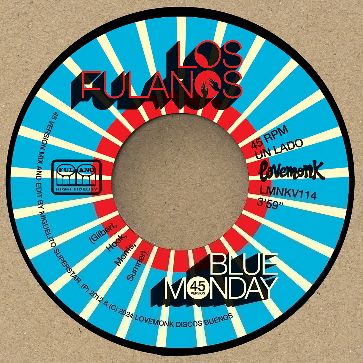Los Fulanos Blue Monday / Why Don't We Do Some Boogaloo ? 7 Inch Vinyl LMNKV114