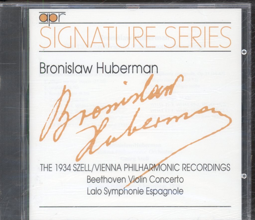 APR5506 Bronislaw Huberman Beethoven / Lalo - 1934 Szell/Vienna Philharmonic