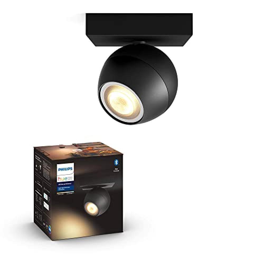 Philips Hue White Ambiance Buckram Faretto LED Smart, Bluetooth, Lampadina Inclu