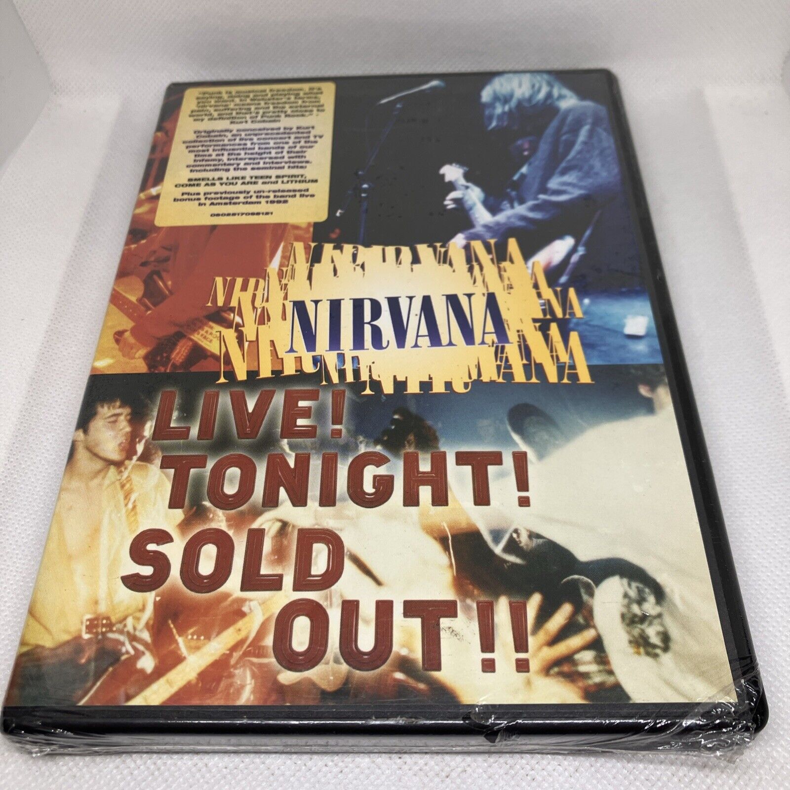 NIRVANA "LIVE! TONIGHT" SOLD OUT!" DVD Nuovo Sigillato/ Spedizione Tracciata