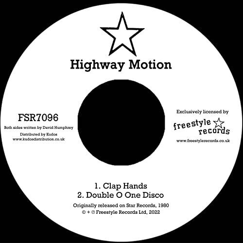 Highway Motion Clap Hands/Double O One Disco 7 Inch Vinyl FSR7096 NEW