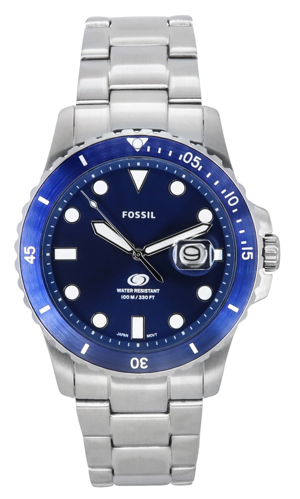 Fossil Blue Dive Analogico Quadrante Blu Al Quarzo FS6029 100M Orologio da Uomo
