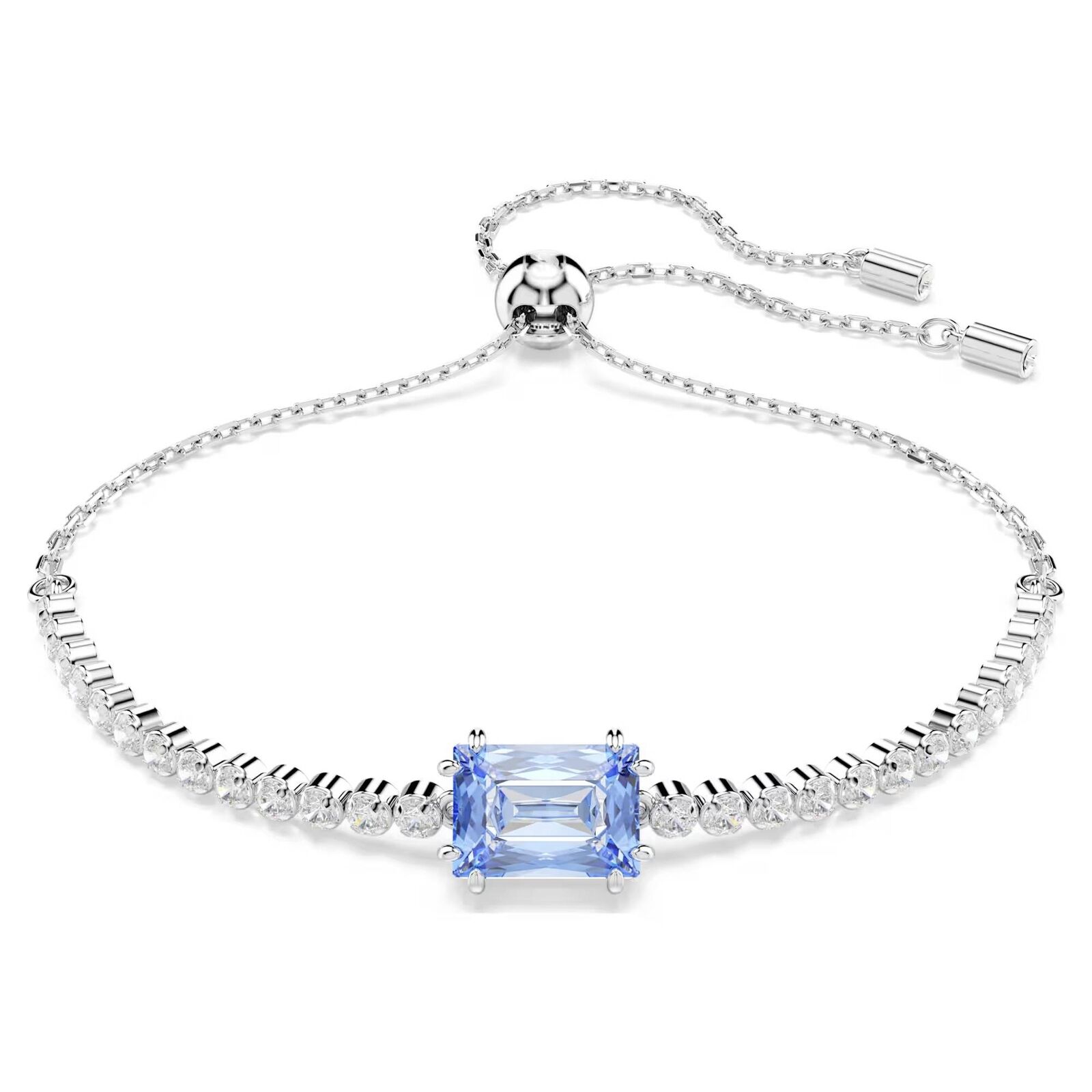 Bracciale Swarovski Matrix 5693412 Bracelet Donna Tennis Blu regolabile