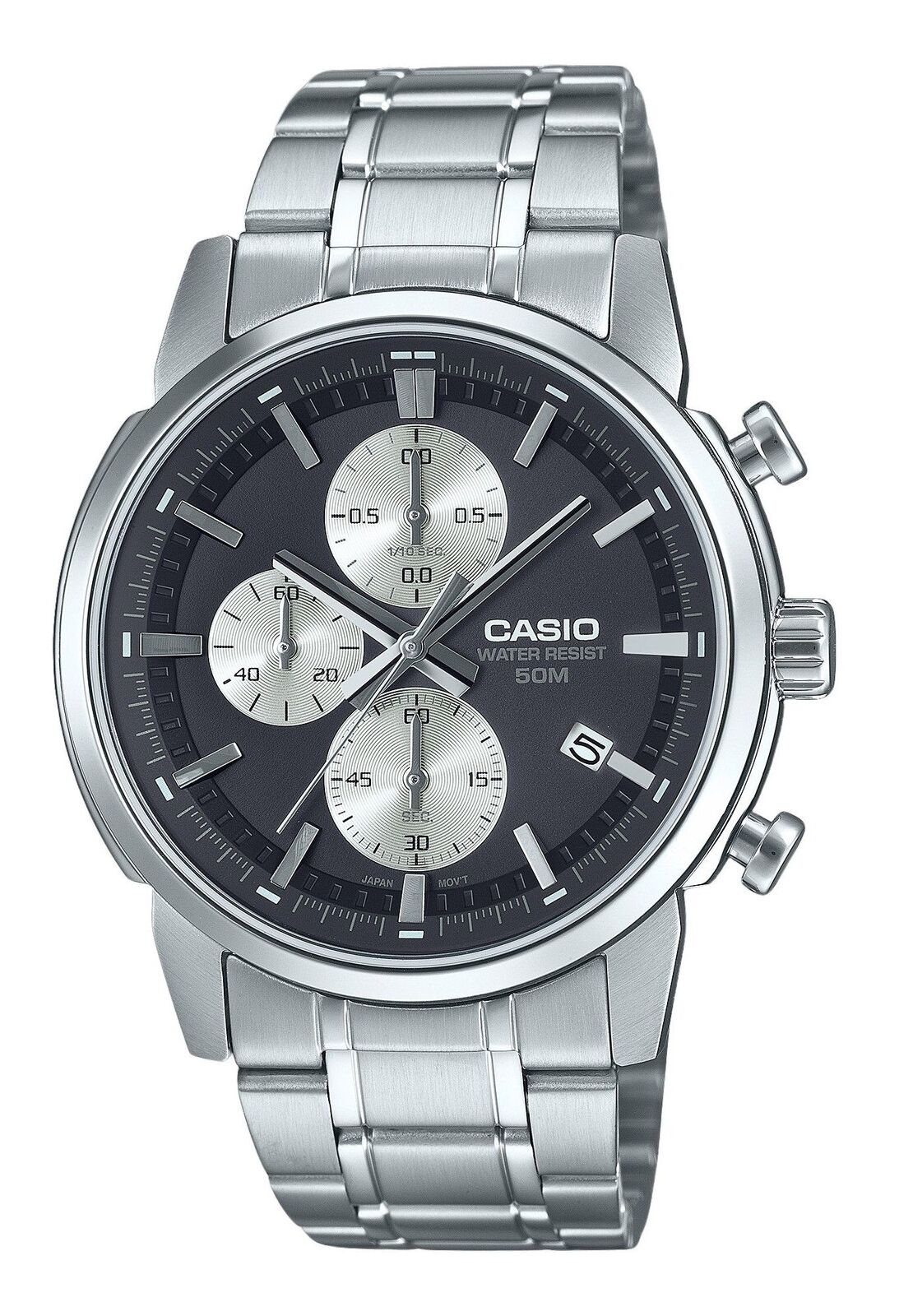 Casio Cronografo Acciaio Inossidabile Analogico MTPE510D-1A2V 50M Orologio Uomo