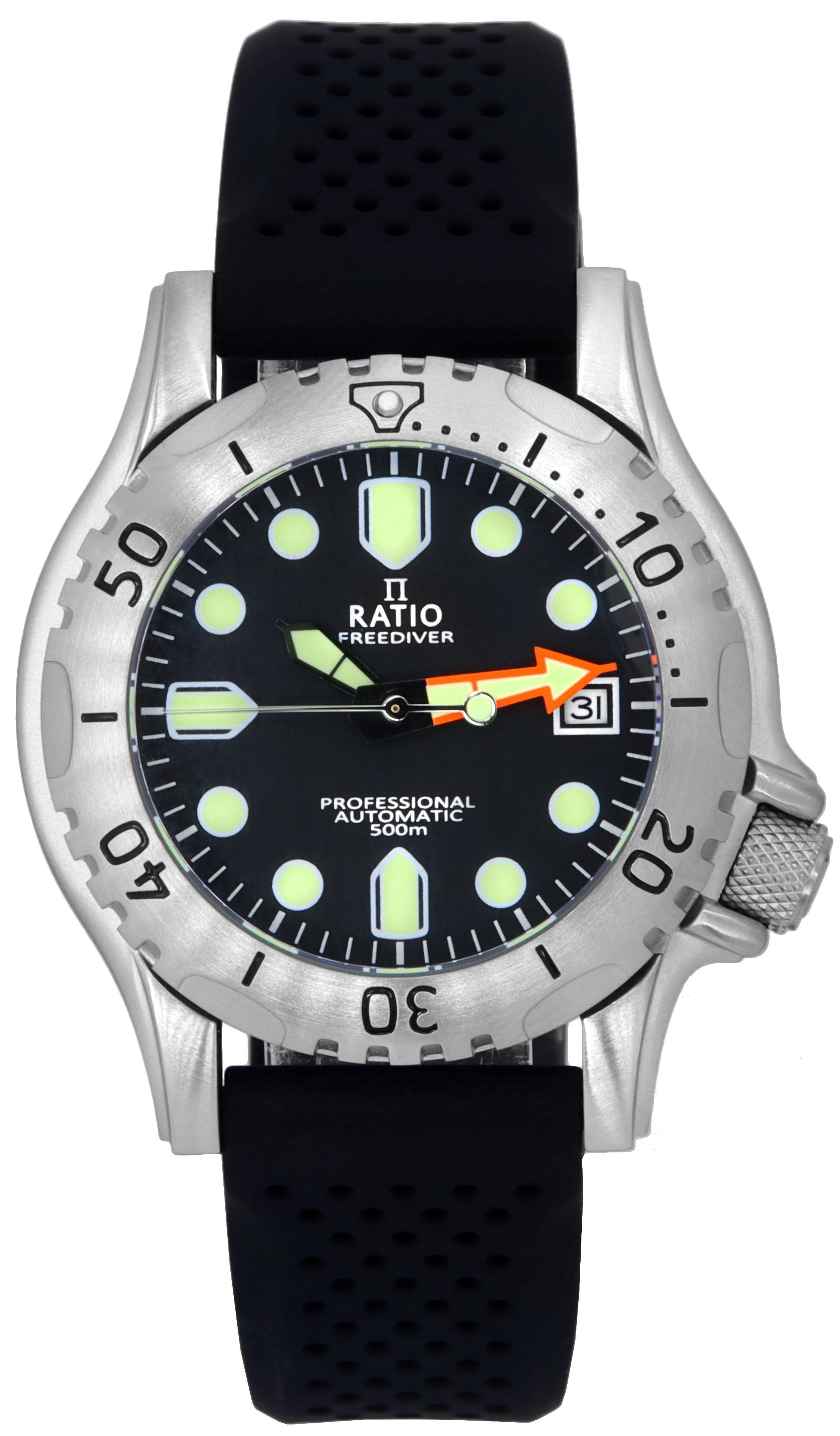 Ratio FreeDiver Professional Automatic Diver&#39;s RTF015 500M Orologio da uomo