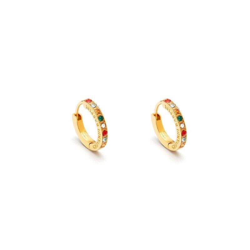 11969 Orecchini da donna in argento Giovanni Raspini Huggie Crystal Color