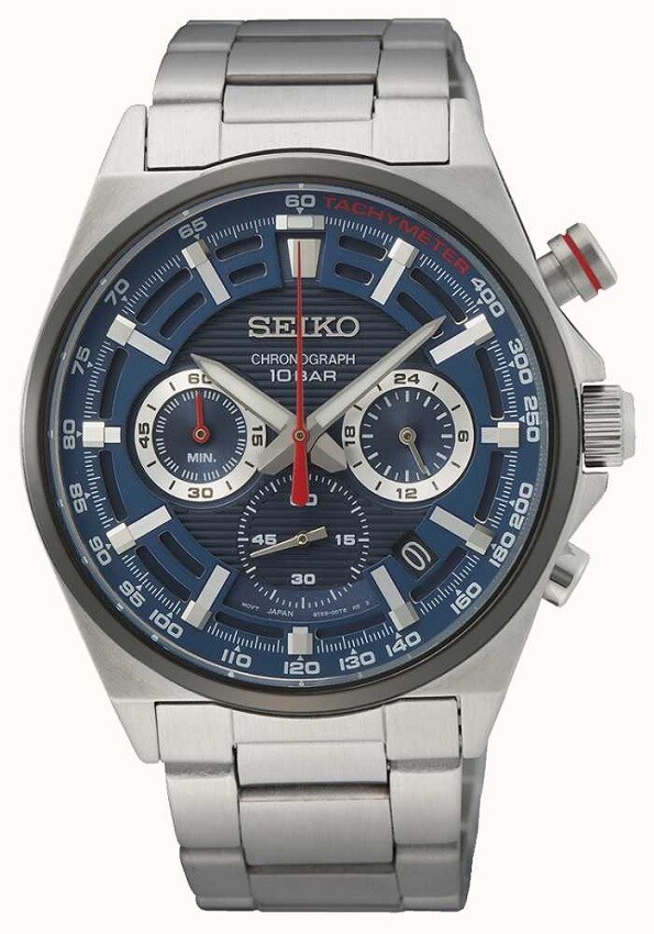 Seiko da Uomo Cronografo SPORTS Orologio Impermeabile 41mm SSB407P1