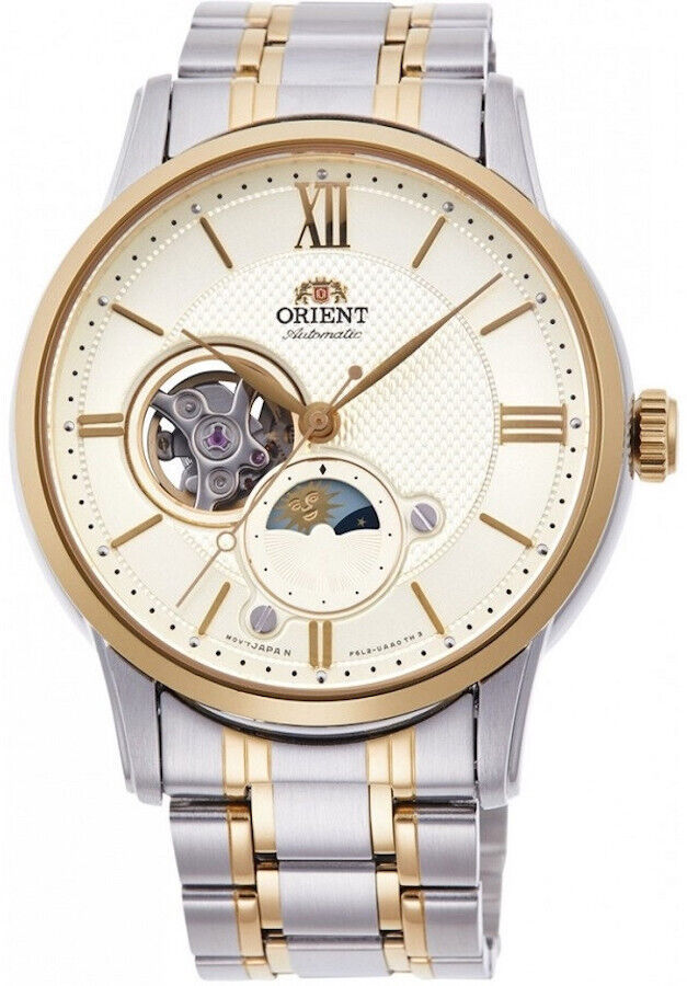 Orient Open Heart Sun & Moon RA-AS0007S10B Orologio Uomo Meccanico