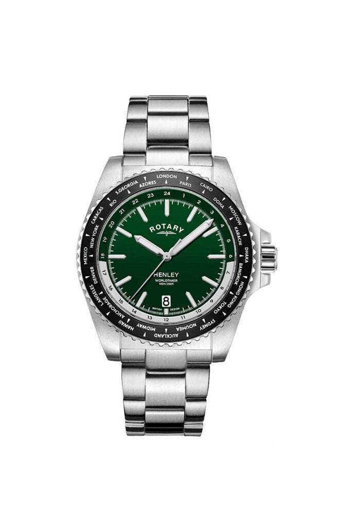 Rotary da Uomo Henley World Timer Orologio Gb05370/78