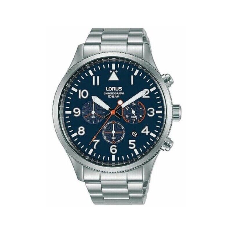 Orologio Analogico Lorus Uomo RT365JX-9 in Acciaio con Quadrante Blu Cronografo