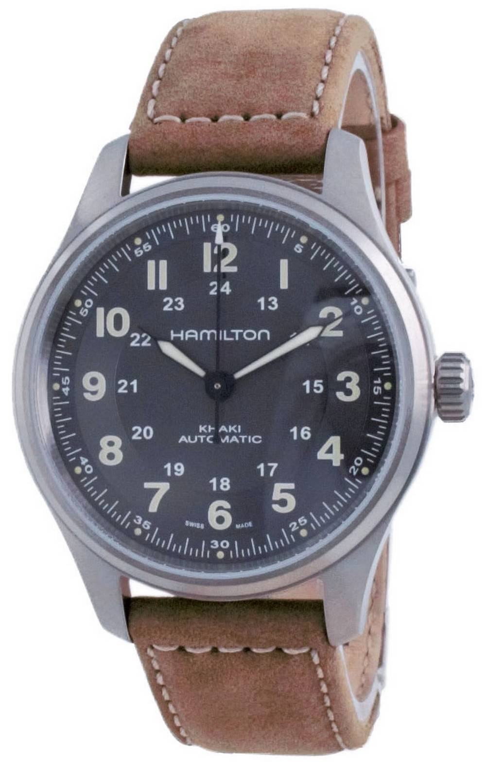 Hamilton Khaki Field Automatico Titanium Quadrante Nero H70545550 Orologio Uomo