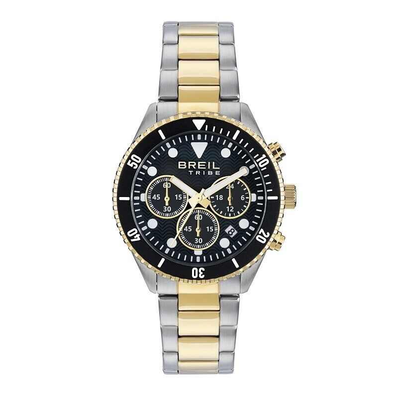 Orologio BREIL TRIBE OVERHAND EW0720 Cronografo Data Acciaio Bicolor 41 mm 5atm