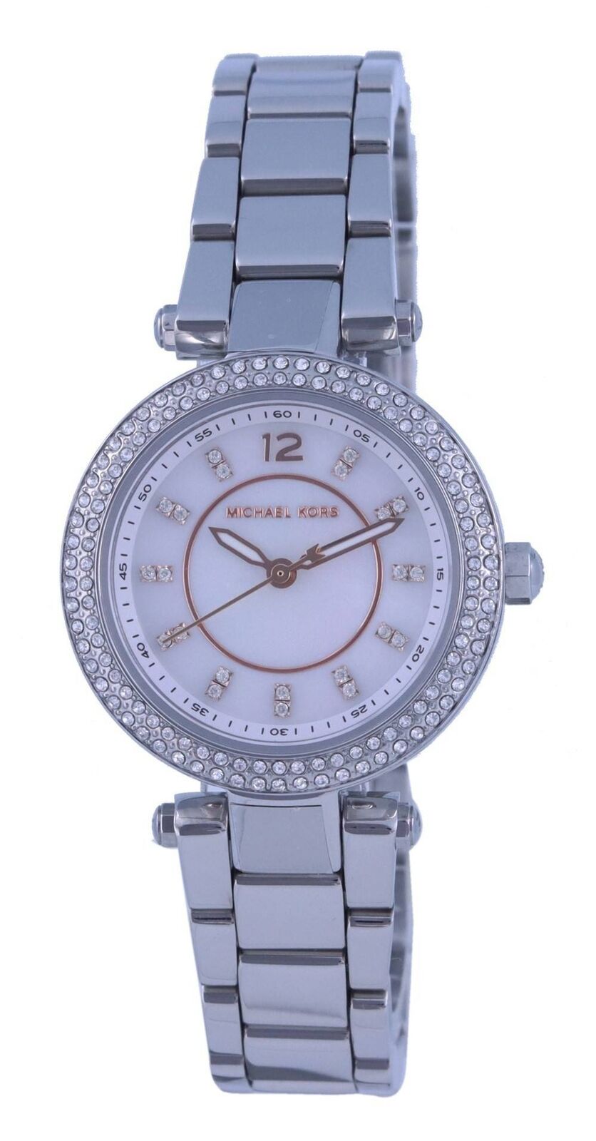 Michael Kors Mini Parker Crystal Accents Silver Dial Quartz MK6932 Womens Watch