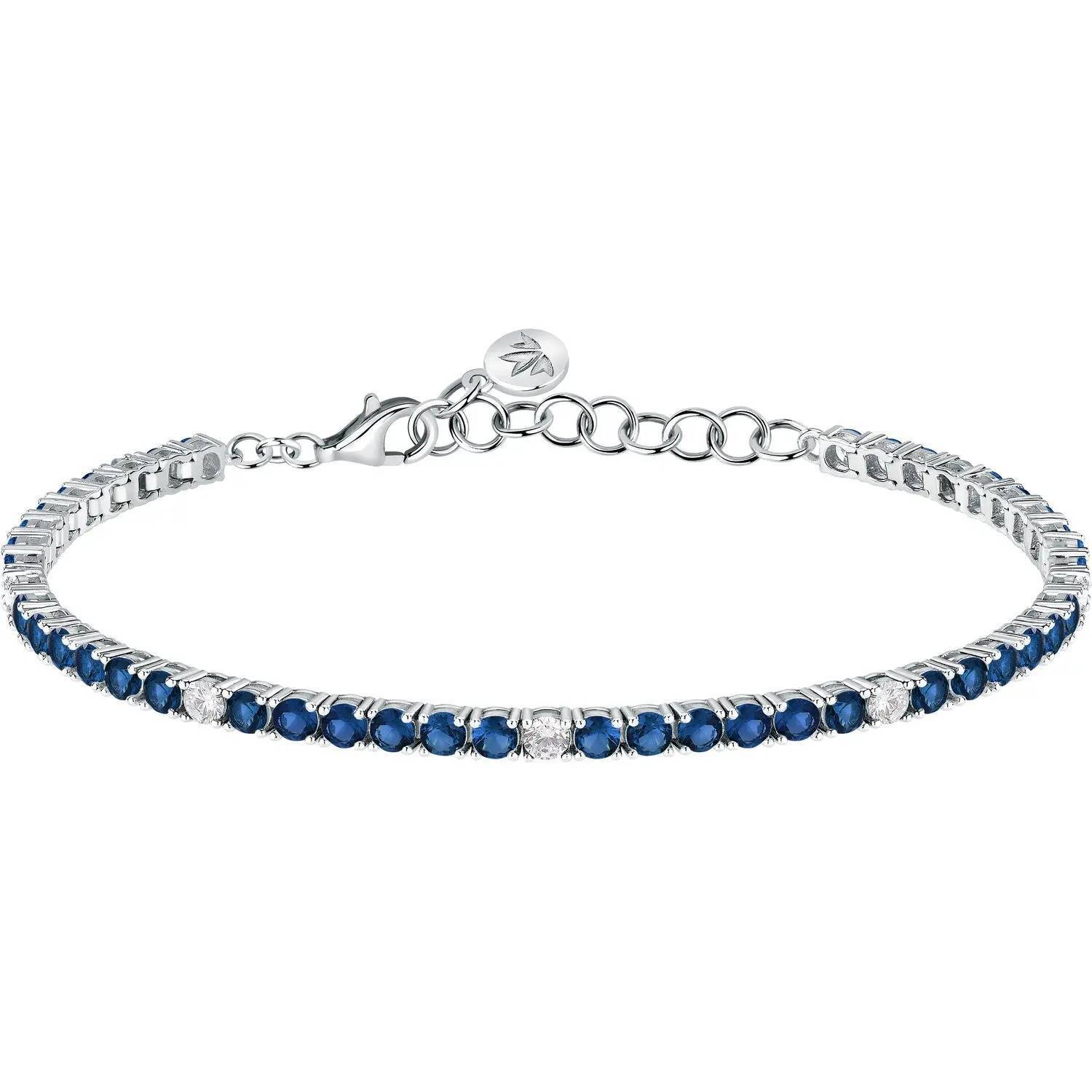 Bracciale Morellato Tesori SAIW231 Bracelet Donna Argento Zirconi Tennis Blu