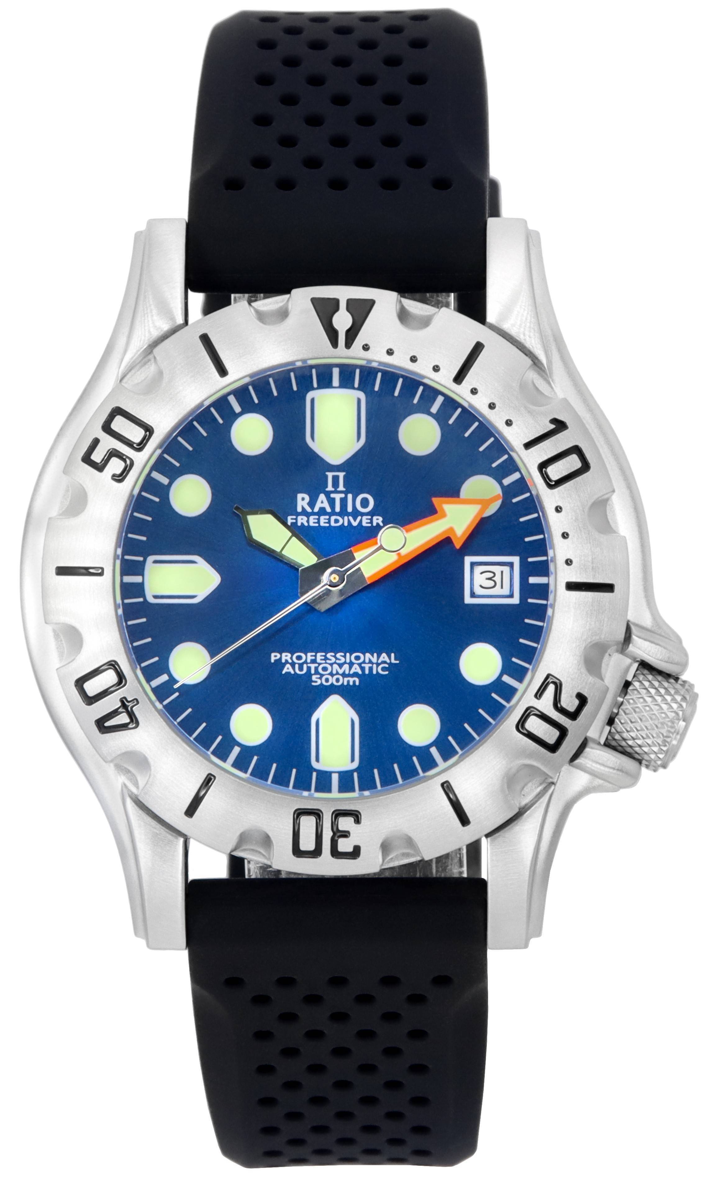Ratio FreeDiver Professional Automatic Diver&#39;s RTF013 500M Orologio da uomo