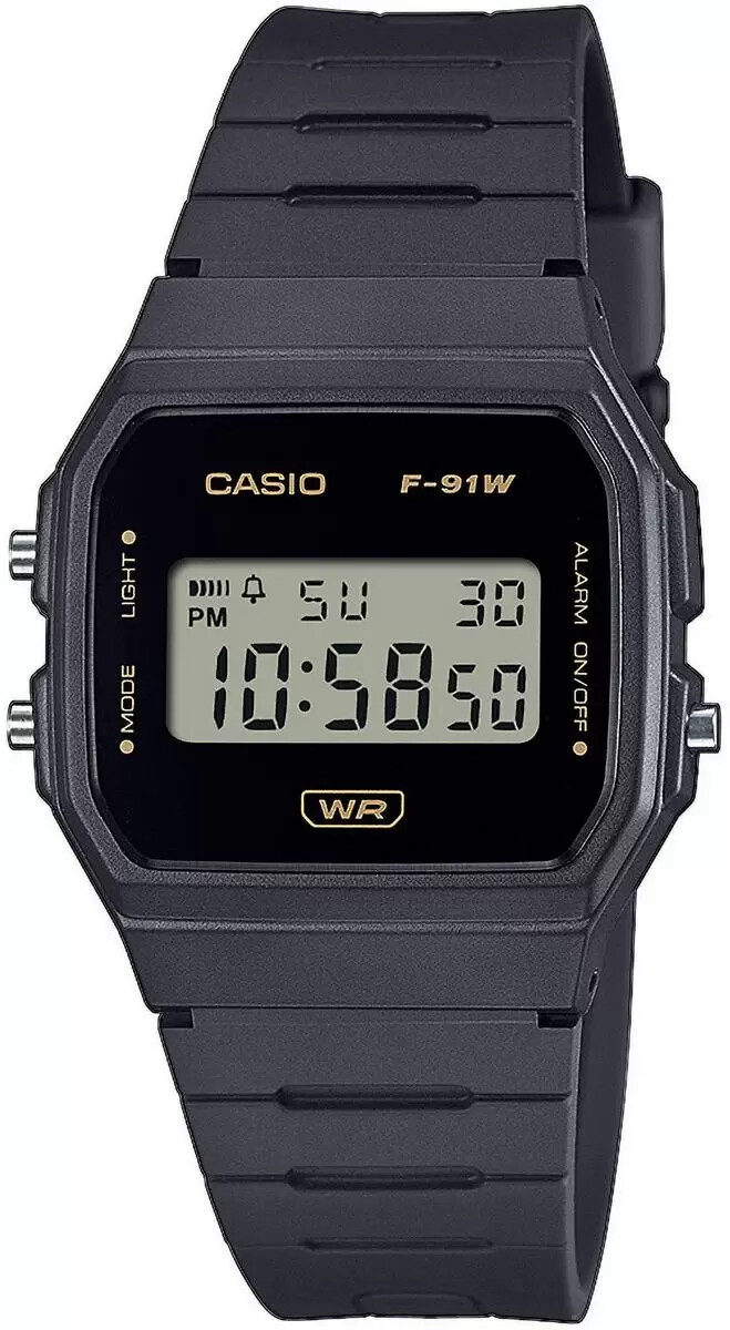 Orologio Unisex Casio in Resina Collection Multifunzione F-91WB-8AEF Nero