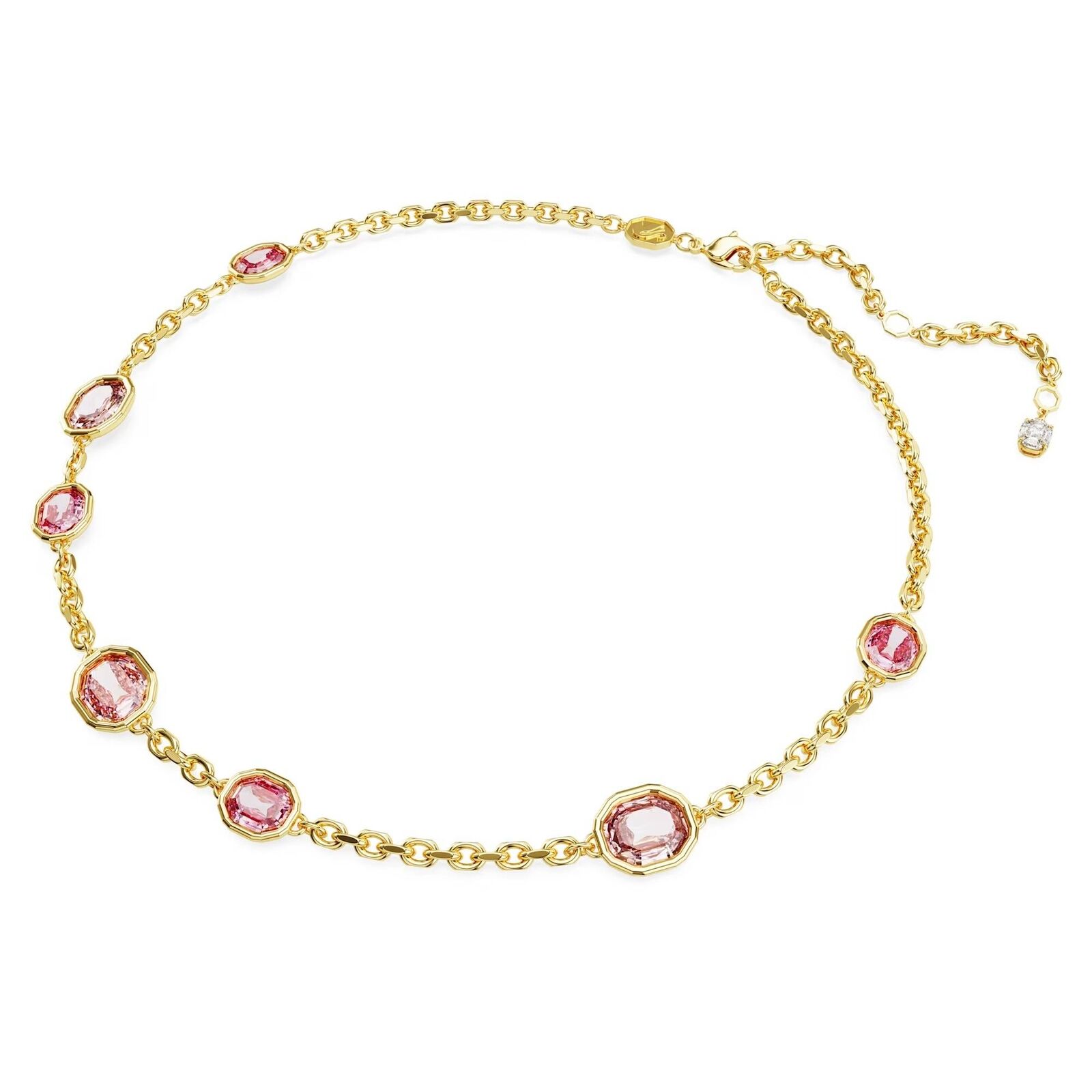 Collana Swarovski Imber 5684239 necklace Cristalli Rosa Dorata Donna Tennis